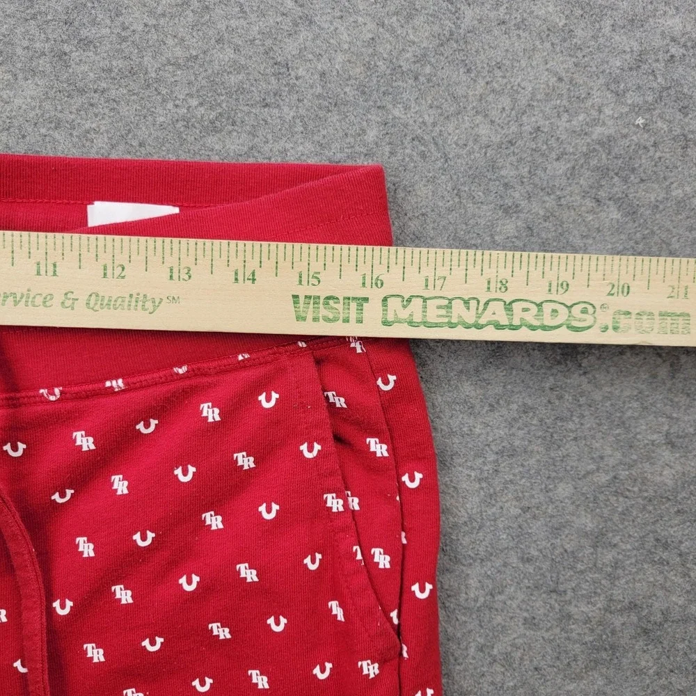 True Religion Tracksuit Mens Medium Red Monogram Zip Hoodie‎ Jogger 2 Piece Set